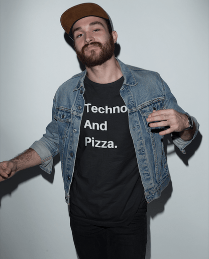 Techno And Pizza shirt black